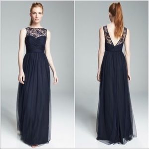 Amsale Navy Blue Bridesmaid Dress